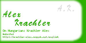 alex krachler business card